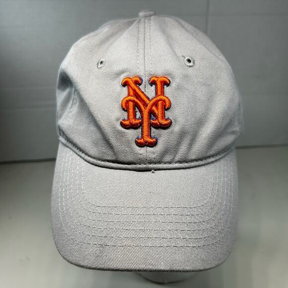 New York Mets gray orange dad hat Nathan's famous hot Dogs strap back - Picture 1 of 9